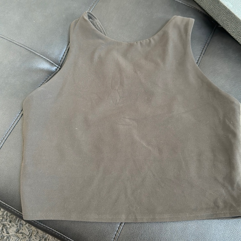 Athleta gray conscious crop